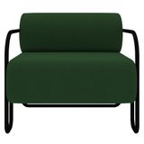 Poltrona Decorativa Para Sala Industrial Kit 2 Kira K04 Veludo Verde Musgo - Mpozenato