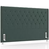 Cabeceira Cama Box Queen 160cm Estofada Frizza P05 Veludo Verde Musgo - Lyam Decor