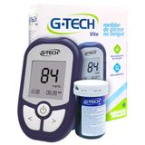 Kit Medidor De Glicose G-tech Vita Com 60 Tiras Reagentes