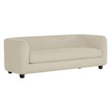Sofá 3 Lugares Luxo Recepção Escritorio Sala Veneza 180cm Linho Cor Bege