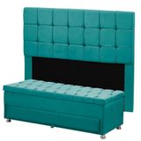Cabeceira Calçadeira Munique 160cm Shop Das Cabeceiras Ciano