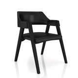 Cadeira Sala De Jantar E Jogos Carteados Madeira Maciça Poker Pu Preto-preto G42 - Gran Belo