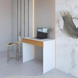 Mesa Escrivaninha Office Compacta Com 1 Gaveta - Branco Natural