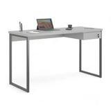 Mesa Home Office Escrivaninha Industriale 1,20 Cinza Com Gaveteiro