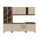Cozinha Modulada 6 Peças Sem Tampo Connect Henn Duna/cristal