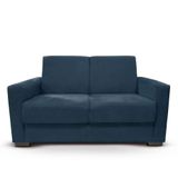 Sofá 2 Lugares Sala De Estar Recepção Suede Cecília Azul Marinho
