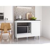 Balcão Para Cooktop 4 E 5 Bocas E Forno Microondas Carla - Ajl Móveis