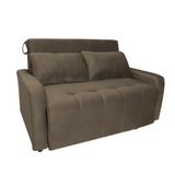Sofá Cama 2 Lugares 138cm Amora New Capuccino Matrix Castor