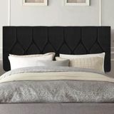Painel Estofada Istambul Botão Capitonê 160cm Queen Size Para Cama Box Quarto Suede Preto - Gat Magazine