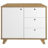Balcão Gaveteiro Com Porta Lugano Olmo/branco