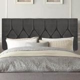 Painel Estofada Istambul Botão Capitonê 160cm Queen Size Para Cama Box Quarto Corino Cinza - Gat Magazine
