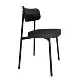 Cadeira Alloa Fixa Com 4 Pés 500 X 447 X 838 Mm Com 1 Unidade Preto Epoxi
