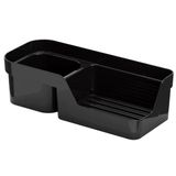 Porta Detergente E Esponja Liso Preto Cozinha 20,3x6x8,9