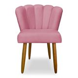 Cadeira Para Mesa De Jantar Flor Moderna Balaqui Decor Rosa