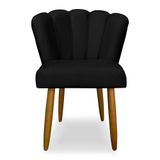 Cadeira Para Mesa De Jantar Flor Moderna Balaqui Decor Preto