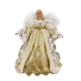 Anjo Topo Arvore Natal Dourado Decoração Enfeite Casa 40cm