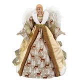 Anjo Topo Arvore Natal Marrom Decoração Enfeite Casa 40cm