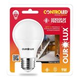 Lâmpada Inteligente Controled Sensor De Presença 6.500k 9w Bivolt - Ourolux
