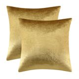 Capas De Almofada Gigizaza Gold Velvet 45x45cm, Pacote Com 2