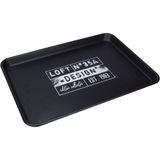 Bandeja Decorativa Para Servir Home&amp;co Metal 3x51x36cm Preto