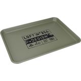 Bandeja Decorativa Para Servir Home&amp;co Metal 3x51x36cm Cinza