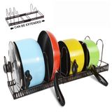 Rack Organizador De Panela Expansível 7 Pneus Ajustáveis Para