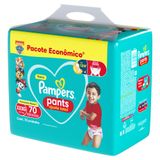 Fralda Infantil Pampers Pacote Econômico Pants Ajuste Total XXXG com 70 Unidades