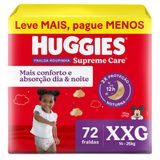 Fralda Roupinha Huggies Supreme Care Tamanho Xxg 72 Unidades Descartáveis