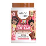 Creme Para Pentear Salon Line Kids Chocolate Cachinhos Nutridos 1kg