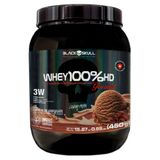 Whey Black Skull 100% Hd Caveira Preta Gourmet Zero Lactose Sabor Sorvete De Chocolate 450g