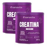 Kit 2 Creatina Sanavita Sabor Neutro 300g