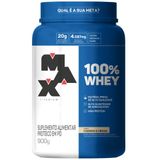 100% Whey (900g) - Max Titanium Morango