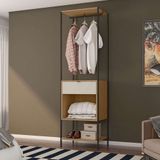 Guarda-roupa Closet Modulado Maverick 1 Gv Carvalho E Off White 59 Cm
