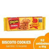Biscoito Garoto Crocante Cookie 60g - Embalagem Com 52 Unidades