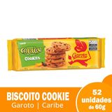 Biscoito Garoto Caribe Cookie 60g - Embalagem Com 52 Unidades