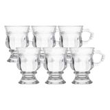 Jogo 6 Caneca De Café 117ml Hanover Vidro Cristalino Transparente Xícara Em Casa Tem