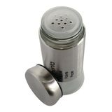 Conjunto De Saleiro Pimenta Porta Tempero 2 Peças Aço Inox E Vidro