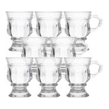 Jogo 8 Caneca De Café 117ml Hanover Vidro Cristalino Transparente Xícara Em Casa Tem