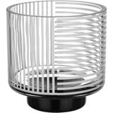 Vaso Decorativo Enfeite Casa Listras Home&amp;co Vidro 10x10x10cm Transparente
