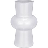 Vaso Decorativo Enfeite Casa Eclipse Home&amp;co Leitoso Vidro 20x12x12cm Branco