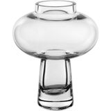 Vaso Decorativo Enfeite Casa Vintage Home&amp;co Vidro 20x16x16cm Transparente