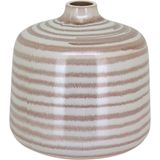Vaso Decorativo Enfeite Casa Cerâmica 17x17x17cm Creme