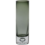 Vaso Decorativo Enfeite Casa Tubo Home&amp;co Vidro 20x6x6cm Fume