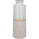 Vaso Decorativo Enfeite Casa Cerâmica 40x15x15cm Marfim
