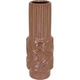 Vaso Decorativo Enfeite Casa Cerâmica 30x10x10cm Bege