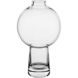 Vaso Decorativo Enfeite Casa Vintage Home&amp;co Vidro 25x15x15cm Transparente