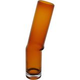 Vaso Decorativo Enfeite Casa Home&amp;co Vidro 38x7x7cm Âmbar