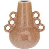Vaso Decorativo Enfeite Casa Cerâmica 19x17x17cm Bege