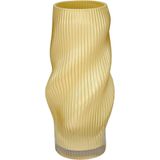 Vaso Decorativo Enfeite Casa Redondo Home&amp;co Vidro 29x13x13cm Creme