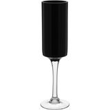 Vaso Decorativo Enfeite Casa Vidro 41x10x10cm Preto